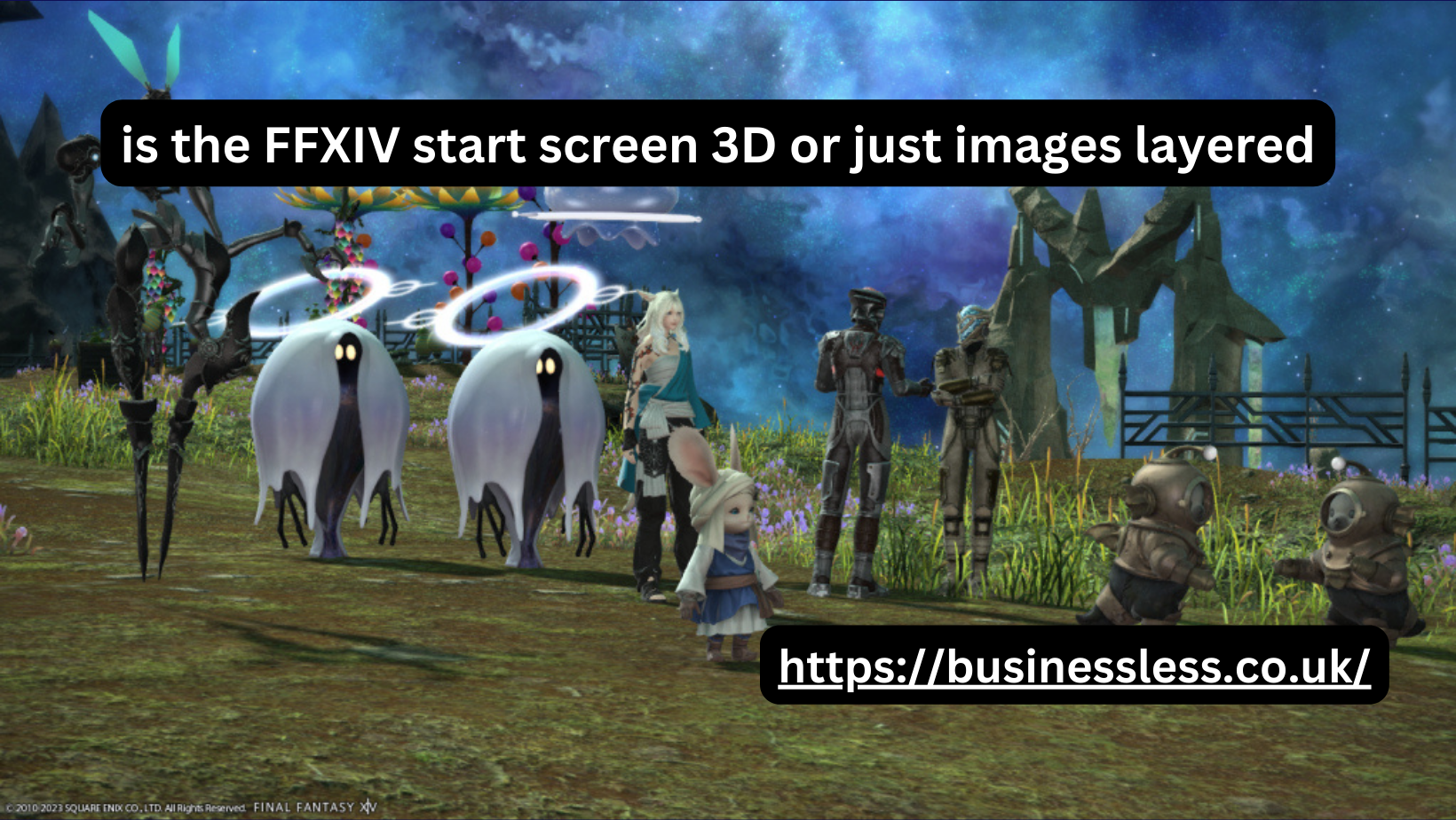 is the FFXIV start screen 3D or just images layered